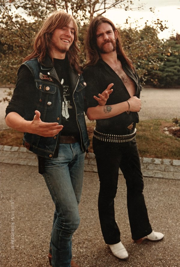 Lemmy and my brother Pierre in France, 1983
