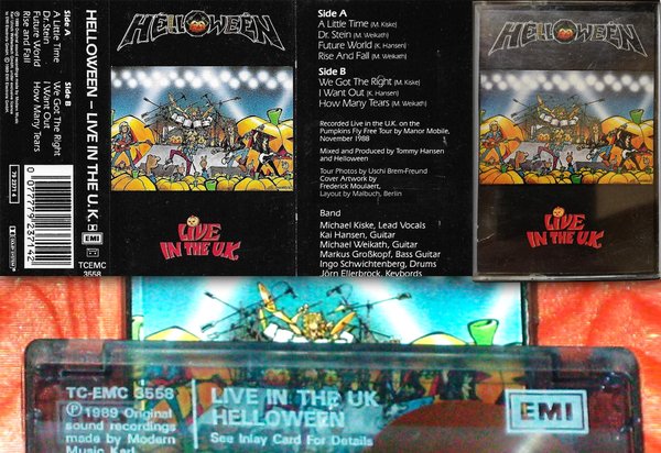 Helloween "Live in the UK" on cassette tapes (1989)