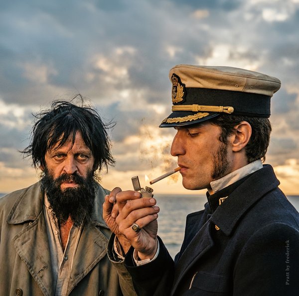 Klaus Kinski as Rasputin and Louis Garrel is Corto Maltese
