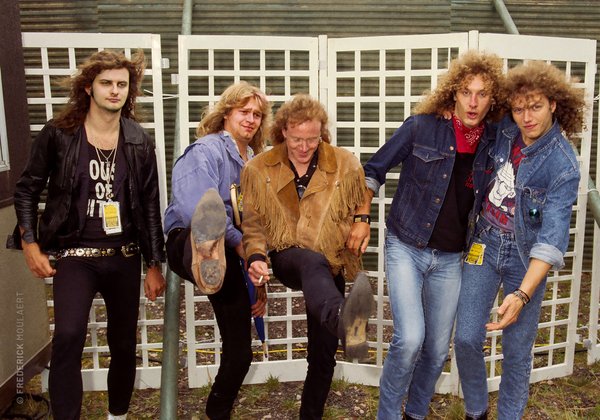 Helloween backstage - Monsters Of Rock - Donington, UK - Aug. 1988