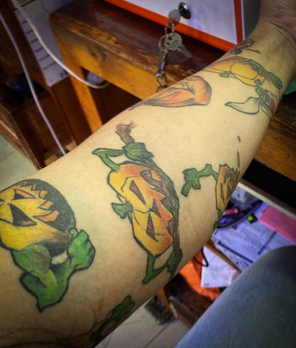 Unknown - Pumpkins Tattoos from "Chameleon" drawings