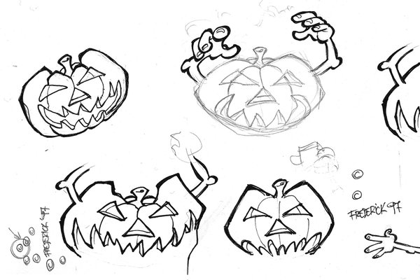 Helloween - Best Of Pumpkin Box - construction sketches