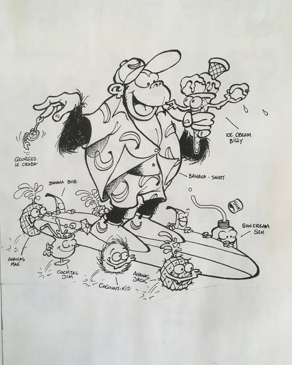 Banana Joe Surfing Team (inking)