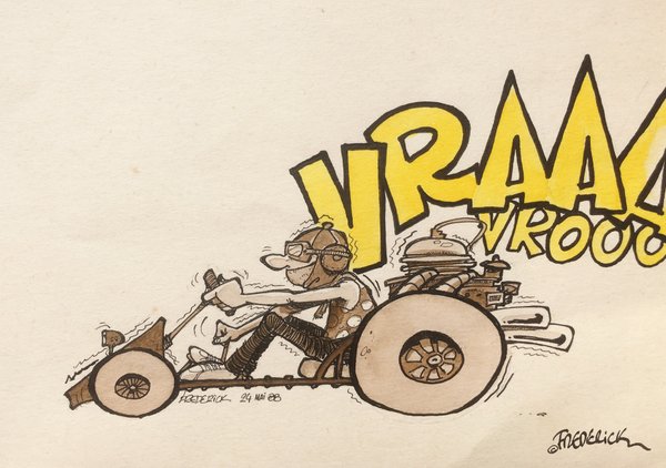 HOME-MADE KART - original drawing from 1985 (St Luc years)