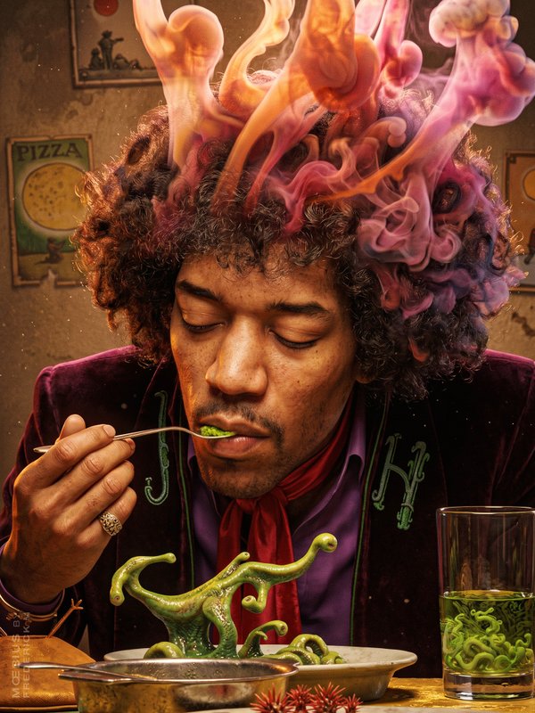 Jimmy Hendrix by Mœbius