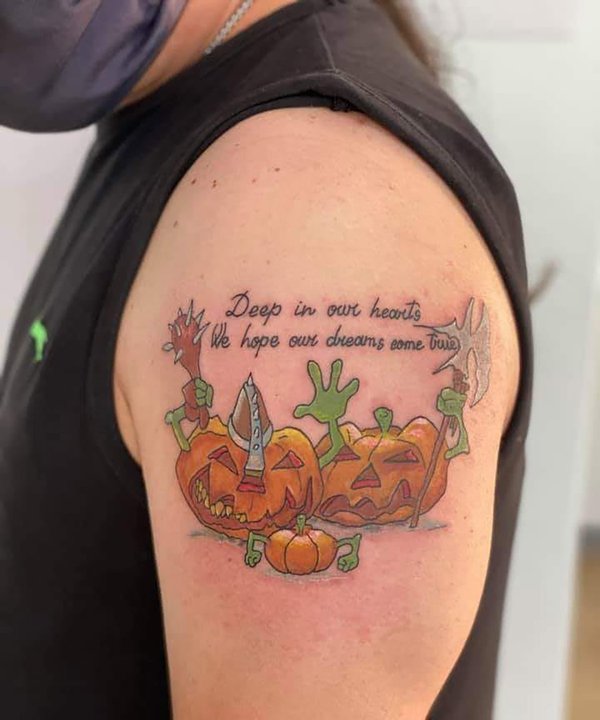 Simone Ambrosio - Pumpkin Tattoo from "Giants" drawing