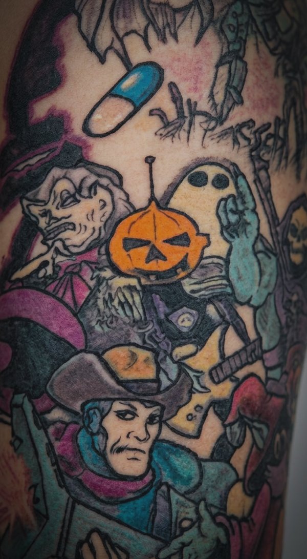 Akira Manhattan - Pumpkin Tattoo from "Future World" drawing