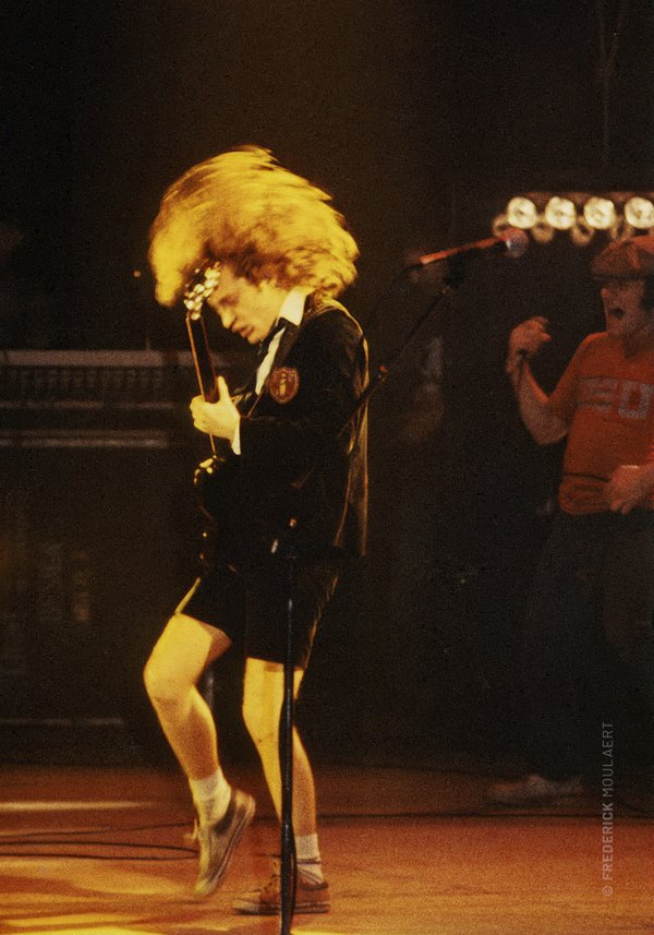 Angus Young - AC/DC - Back In Black Tour - Brussels - Jan. 1981