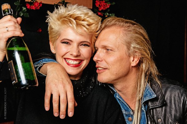 Michael Schenker & girlfriend, Hyatt Hotel Brussels 1988