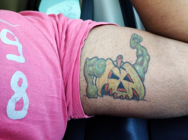 Felipe Athayde - Pumpkin Tattoo from "The Power" drawing