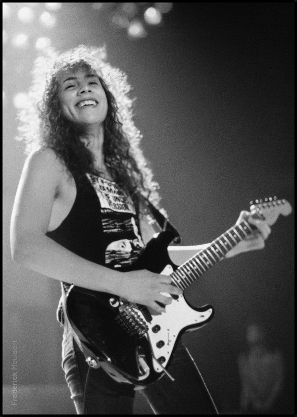 Kirk on stage - Damage, Inc. Tour - Brussels February 1987