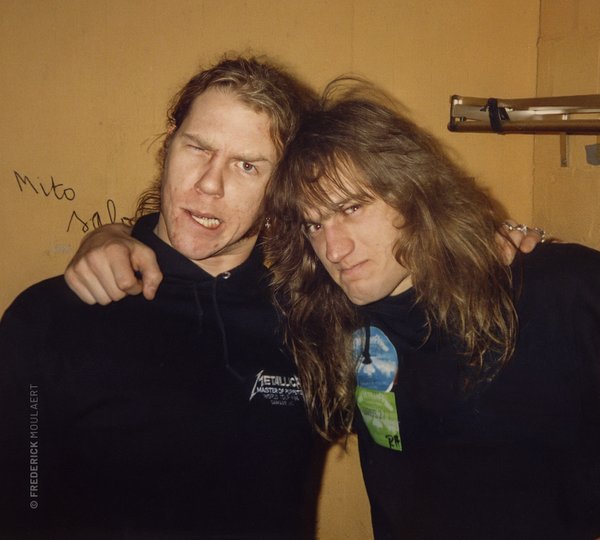 James Hetfield and me Backstage in Brussels (1987)
