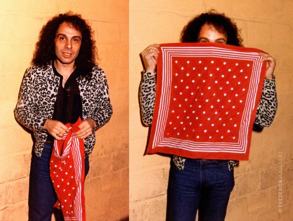 Ronnie J Dio backstage Brussels - 1983