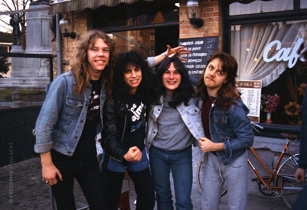 Metallica with Yves Tchao in February 1984