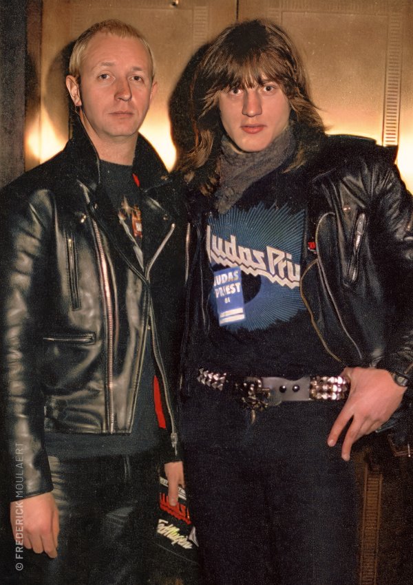 Rob Halford and me - Hyatt Hotel - Brussels Jan 1984